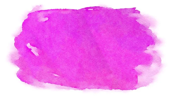 Abstract Hand Painted Pink Ink Watercolor Stain Brush Stroke White — Stock Photo, Image