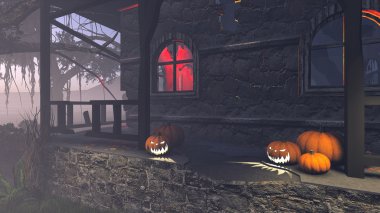 Halloween pumpkins kasvetli Evi 2 verandada