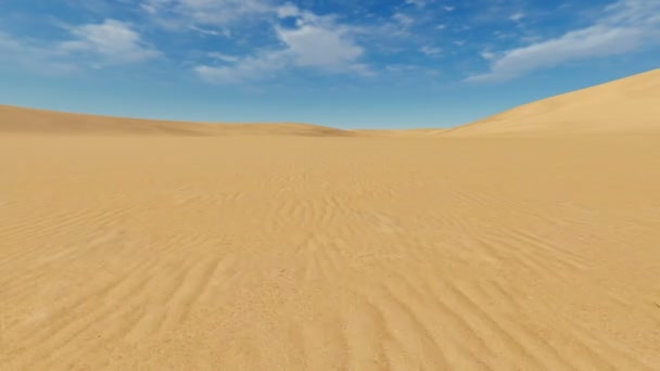 Mouvement vers l'arrière à travers les collines de sable — Video