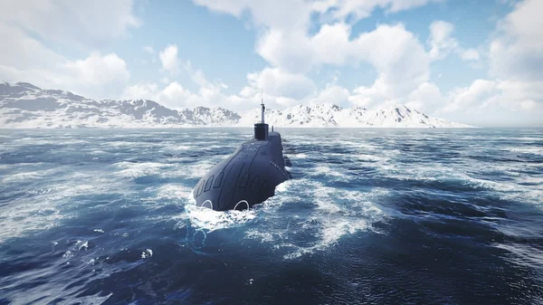 ロシア原子力潜水艦正面 2 ストック写真