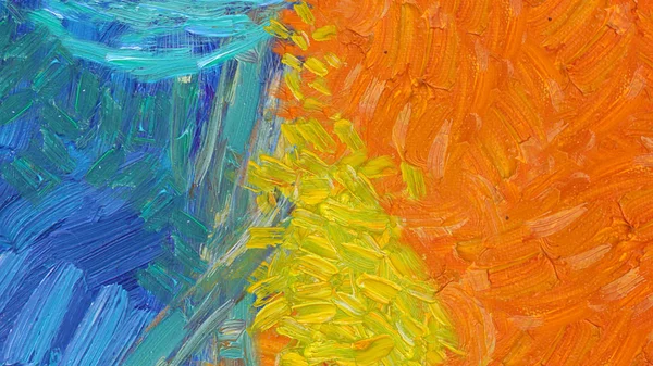 Kleurrijke abstracte olieverfschilderij close-up — Stockfoto
