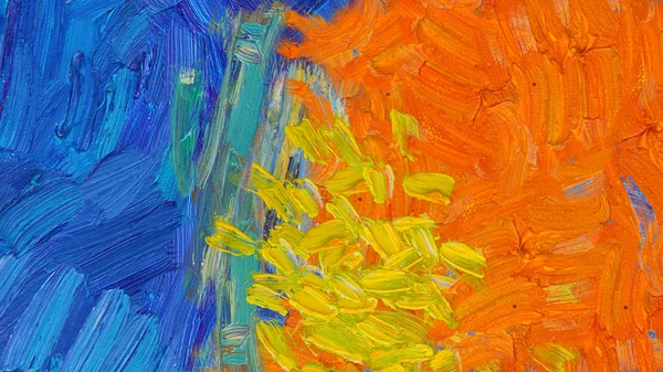 Kleurrijke abstracte olieverfschilderij close-up — Stockfoto