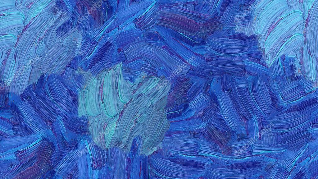 Abstract Dark Blue Oil Painting On The Canvas Background Stock Photo Download Image Now iStock