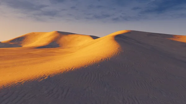 Desierto de arena al anochecer —  Fotos de Stock