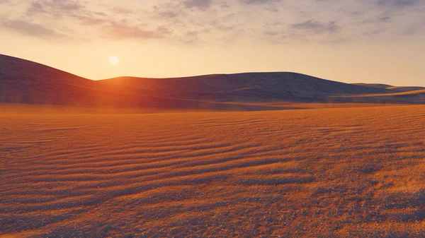 Sandwüste bei Sonnenuntergang Nahaufnahme — Stockfoto