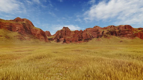 Red canyon rocks at daytime — Stock fotografie