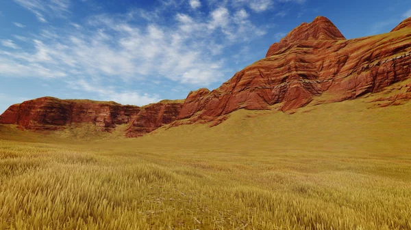 Striped canyon rocks at daytime — Stok fotoğraf