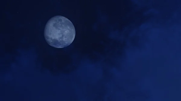 Темне нічне небо з зірками і Місяцем — стокове фото