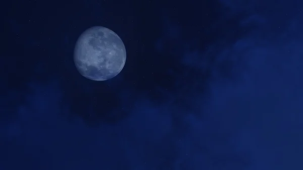 Cielo notturno scuro con stelle e luna — Foto Stock