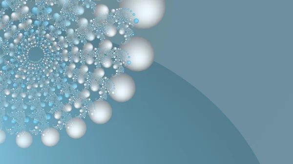 Turquesa e branco abstrato fundo fractal — Fotografia de Stock