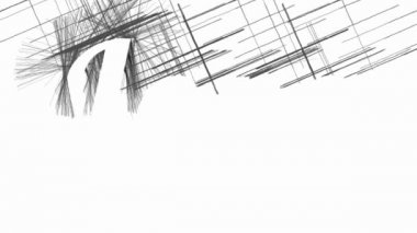 Word Love on abstract hatched black and white background