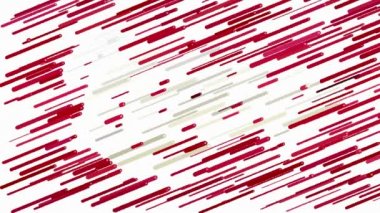 Word Love on red background abstract animation