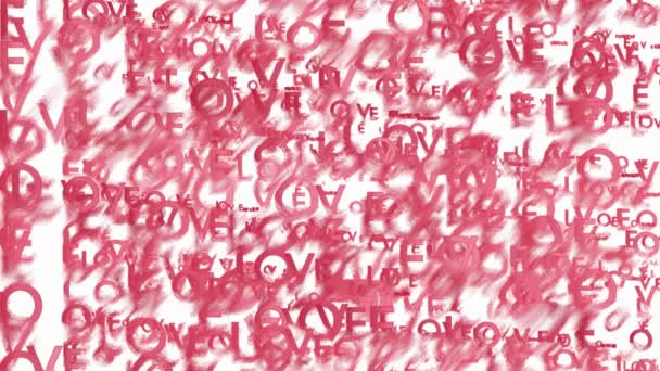 Mots rouges animés Amour fond abstrait 