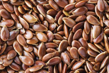 Kahverengi keten tohumu. Sağlıklı organik gıda kavramı