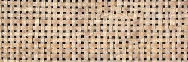 Tahta arkaplan bambu sanatı. Bambu sepetinin doku arkaplanı. Panoramik pankart. Seçici odak