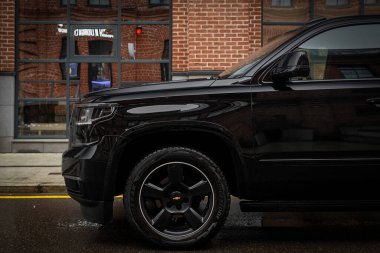 Black Chevrolet Tahoe in Moscow clipart