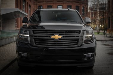 Moskova 'da Siyah Chevrolet Tahoe