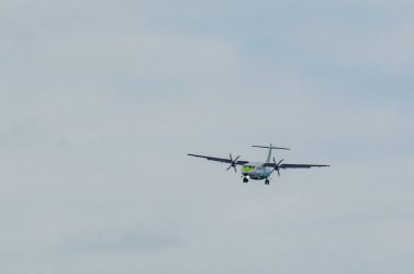 Binter Canarias ATR 72-600 uçağı 1 Ekim 2020 'de Lanzarote havaalanına inmiştir.