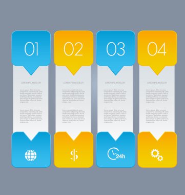 İş, eğitim için Infographics şablon