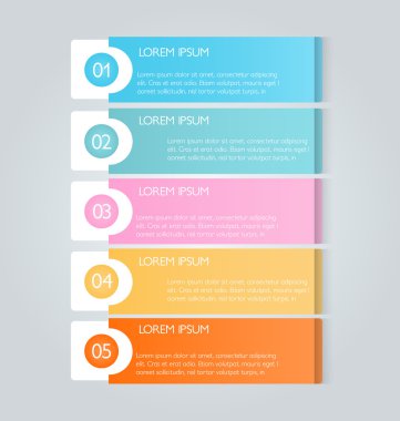 İş infographics şablonu tanıtım, eğitim için