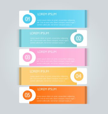 İş infographics şablonu tanıtım, eğitim için