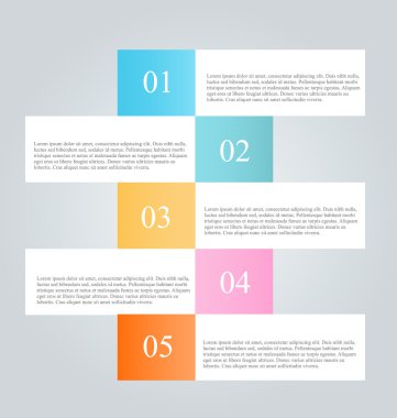 İş infographics şablonu tanıtım, eğitim için