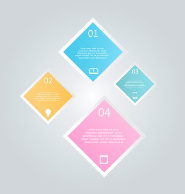 İş infographics şablonu tanıtım, eğitim için