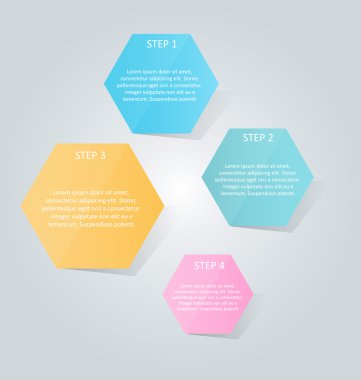 İş infographics şablonu tanıtım, eğitim için