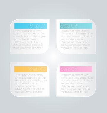 İş infographics şablonu tanıtım, eğitim için