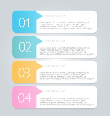 İş infographics şablonu tanıtım, eğitim için