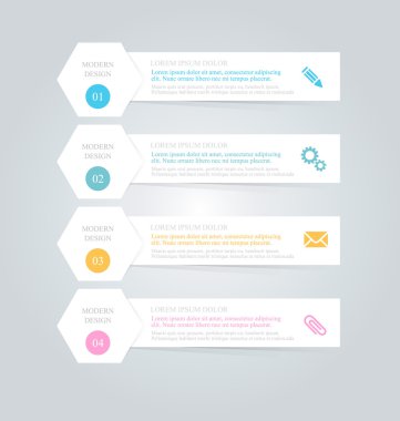 İş infographics şablonu tanıtım, eğitim için