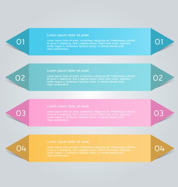 İş infographics şablonu tanıtım, eğitim için