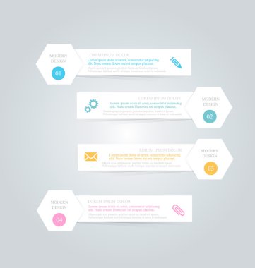 İş infographics şablonu tanıtım, eğitim için