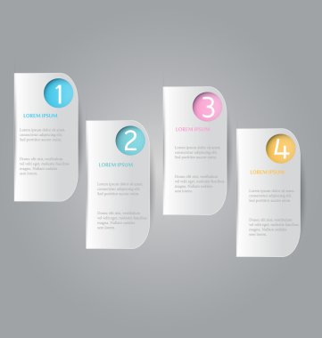 İş infographics şablonu tanıtım, eğitim için