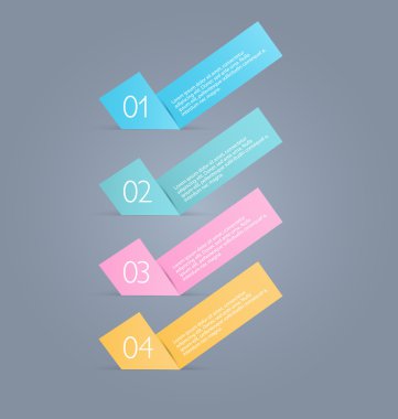 İş infographics şablonu tanıtım, eğitim için