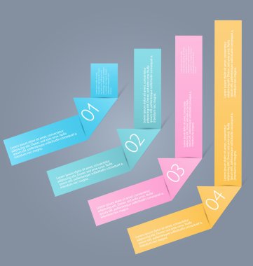 İş infographics şablonu tanıtım, eğitim için