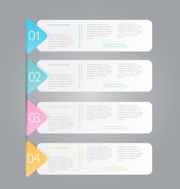 İş infographics şablonu tanıtım, eğitim için