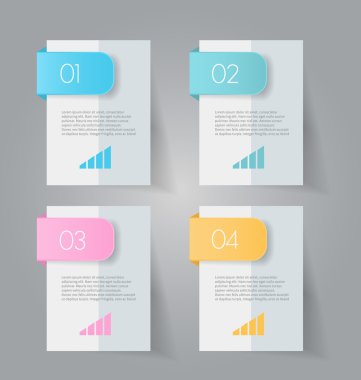 İş infographics şablonu tanıtım, eğitim için