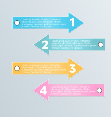 İş infographics şablonu tanıtım, eğitim için