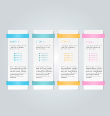 İş infographics şablonu tanıtım, eğitim için
