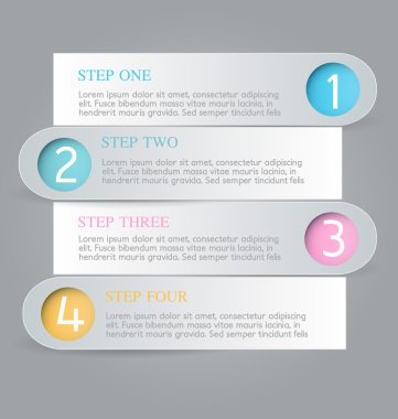 İş infographics şablonu tanıtım, eğitim için