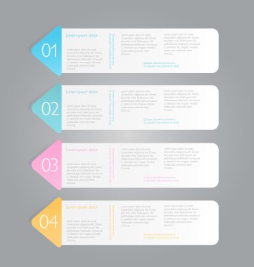 İş infographics şablonu tanıtım, eğitim için