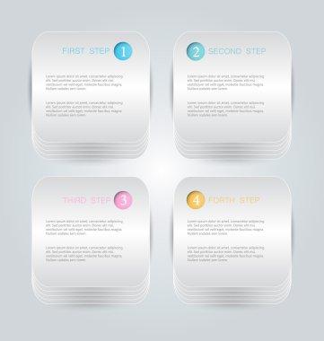 İş infographics şablonu tanıtım, eğitim için