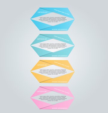 İş infographics şablonu tanıtım, eğitim için