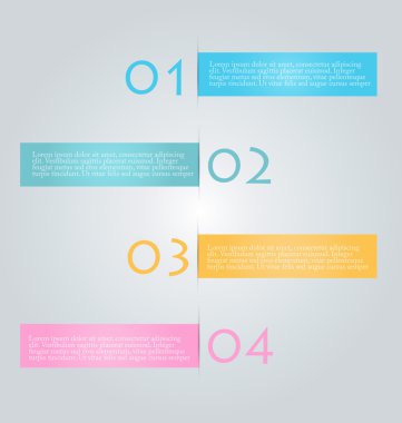 İş infographics şablonu tanıtım, eğitim için