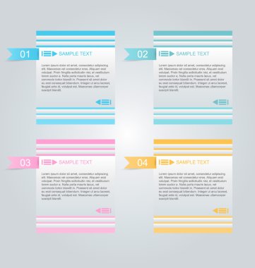 İş infographics şablonu tanıtım, eğitim için