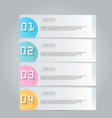 İş infographics şablonu tanıtım, eğitim için
