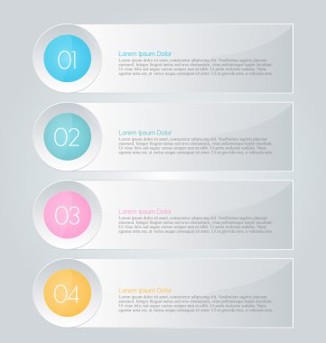 İş infographics şablonu tanıtım, eğitim için