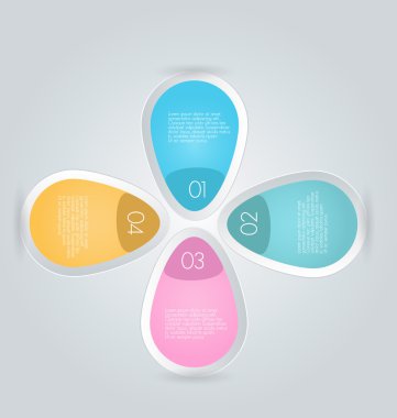 İş infographics şablonu tanıtım, eğitim için