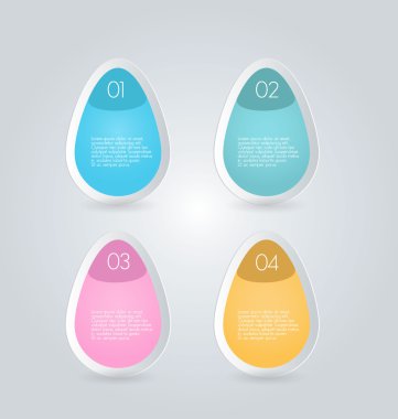 İş infographics şablonu tanıtım, eğitim için